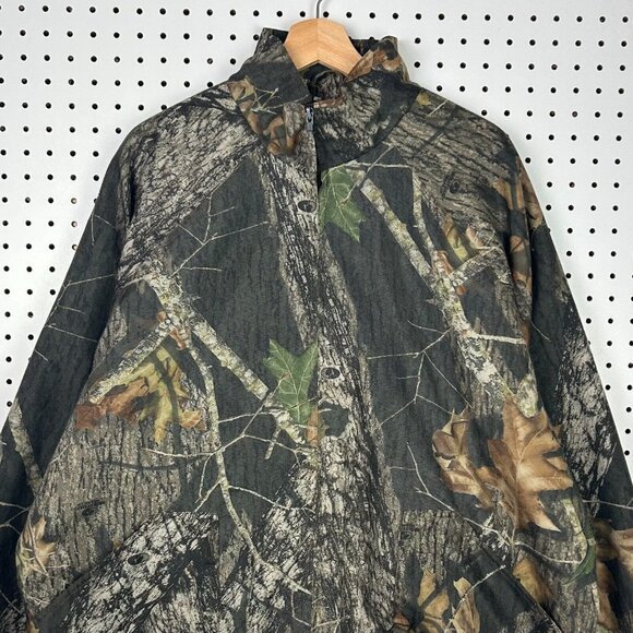 Mossy Oak Camo Hunting Bomber Jacket Men's XL Lined Pockets Winter‎ Full Zip - Picture 1 of 8